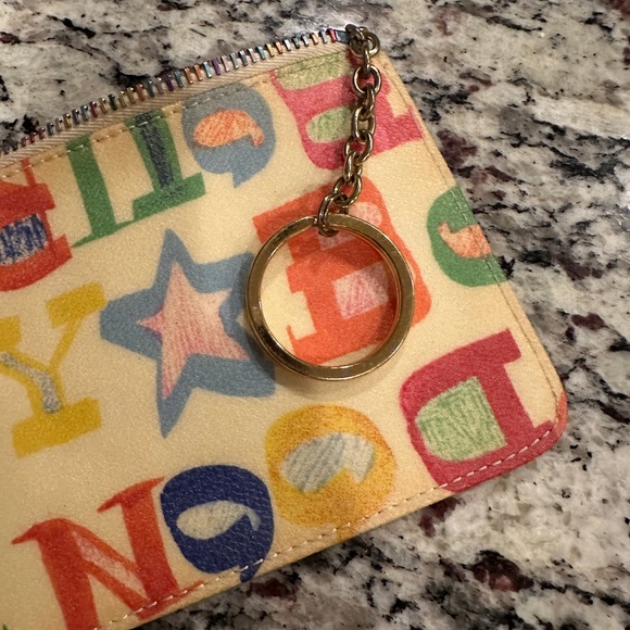 Dooney & Bourke Alphabet Scribble Wristlet Y2K - Picture 2 of 5
